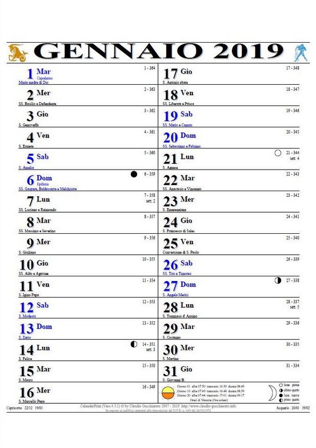 Calendarprint Sito Personale